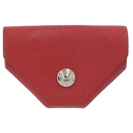 Hermès Monedero Hermes Le Soir Sandouze Chevre Rojo