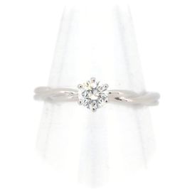 Autre Marque Anello in diamante Royal Asscher 0,28CT E VVS2 PT900 Platino