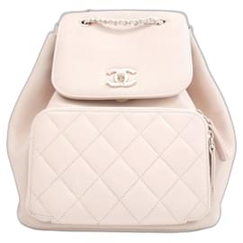Chanel Business Affinity Rucksack aus beigem Kaviarleder