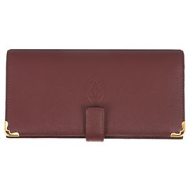 Cartier Must Do Langer Geldbeutel aus rotem Leder
