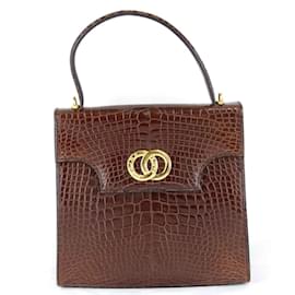 Céline Borsa a mano quadrata Celine in pelle marrone
