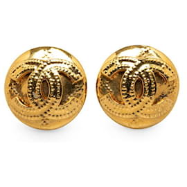Orecchini a clip placcati in oro Chanel Coco Mark