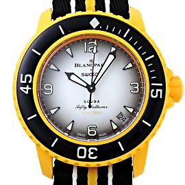 Herrenarmbanduhr Swatch Blancpain x Fifty Fathoms Pazifischer Ozean SO35P100