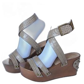 Sandali con zeppa in legno TWIN SET