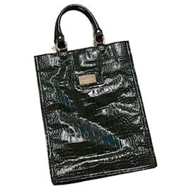Borsa shopper Blumarine verde in pelliccia