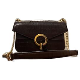 Borsa Sandro in pelliccia marrone scuro