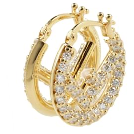 Orecchini a cerchio con logo FF di Fendi in strass 8AH301A44GF089U