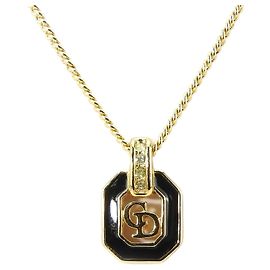 Collana in strass nera e dorata Christian Dior