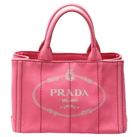 Prada Canapa rosa Baumwoll-Canvas-Tasche