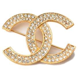 Spilla in strass dorato Chanel