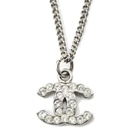 Collana Pendente in Argento con Strass Chanel