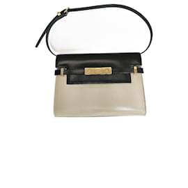 Borsa a mano Saint Laurent Manhattan Small Beige in pelle