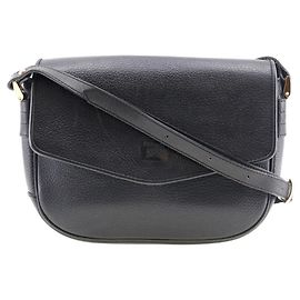 Borsa a spalla in pelle nera Burberry