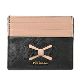 Tarjetero negro Saffiano Prada