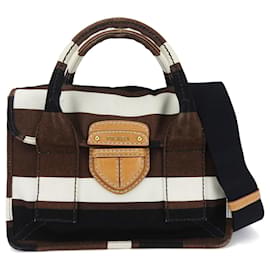 Borsa Prada BN2119 in tela nero marrone bianco