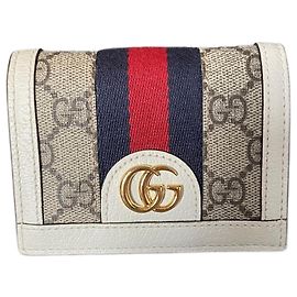 Portefeuille compact Gucci Ophidia GG Supreme Canvas