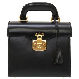 Bolsa de vaidade em couro Ladylock da Gucci