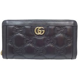 Gucci Schwarze Leder Lange Brieftasche