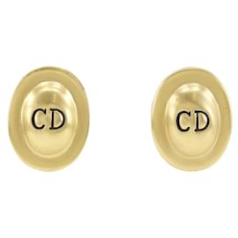 Goldplattierte Clip-Ohrringe Christian Dior