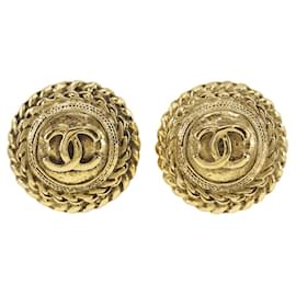 Orecchini a clip in oro vintage Chanel Coco