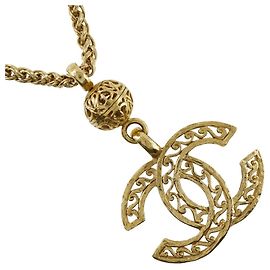 Collana vintage placcata in oro Chanel Coco