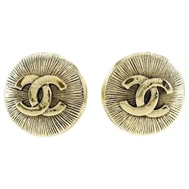 Orecchini a clip placcati in oro Chanel Coco Mark