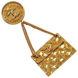 Spilla vintage placcata in oro Chanel