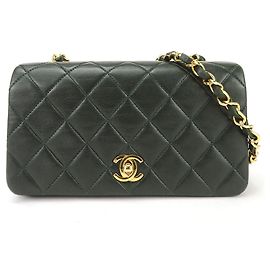 Borsa a spalla Chanel in verde oliva
