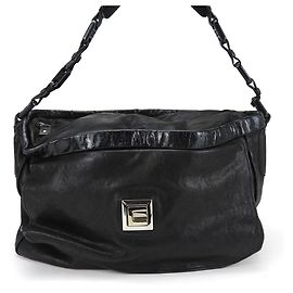 Céline Borsa a spalla in pelle nera Celine in suede di pony