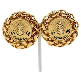 Orecchini a clip in oro vintage Chanel Coco
