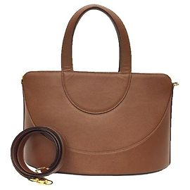 Bulgari Borsa a spalla in pelle marrone Bvlgari