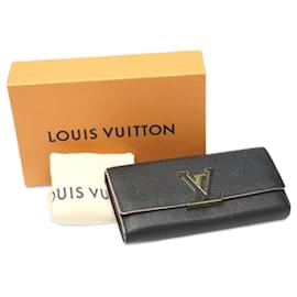 Louis Vuitton Black Taurillon Leather Bifold Long Wallet