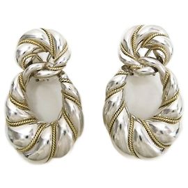 Tiffany & Co Orecchini combinati a forma di anello in corda attorcigliata Tiffany