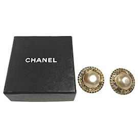 Orecchini a clip placcati oro Chanel