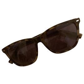 Occhiali da sole Ermenegildo Zegna Nero Camel Metallo