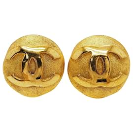 Chanel Coco Earrings Gold Metal