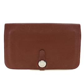Portefeuille long Hermes Dogon GM en Bordeaux - Hermès