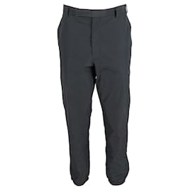 Pantaloni dritti Prada in nylon nero
