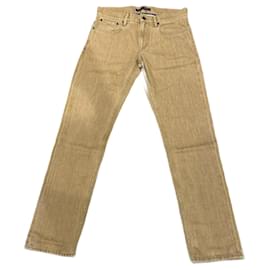 Jeans in denim Waxed Ralph Lauren Beige