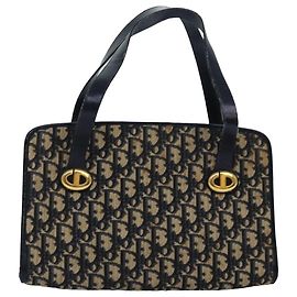 Borsa a mano in tela Trotter Christian Dior Tela Marina Auth bs15874