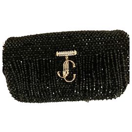 Jimmy Choo Avenue Mini Borsa a Spalla in Satin Nero