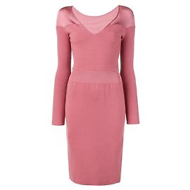 Vestido midi rosa antiguo Alaïa - años 2000