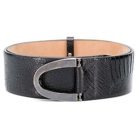 Cintura in pelle nera Gianfranco Ferré