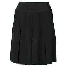 Minifalda de seda negra Chanel
