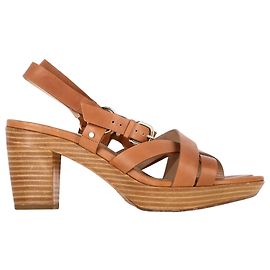 Autre Marque Sandali con tacco Block Fratelli Rossetti in pelle marrone