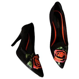 Louis Vuitton High Heels aus schwarzem Leder Größe 38