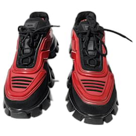 Prada Cloudbust Thunder Sneakers Red and Black Size 41