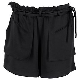 Pantalones cortos Paperbag Valentino Garavani en Viscosa Negra