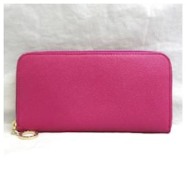Cartera larga de cuero Bvlgari rosa - Autre Marque