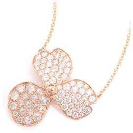 Tiffany & Co Collana grande in diamante a forma di fiore di carta in oro rosa 18K Tiffany